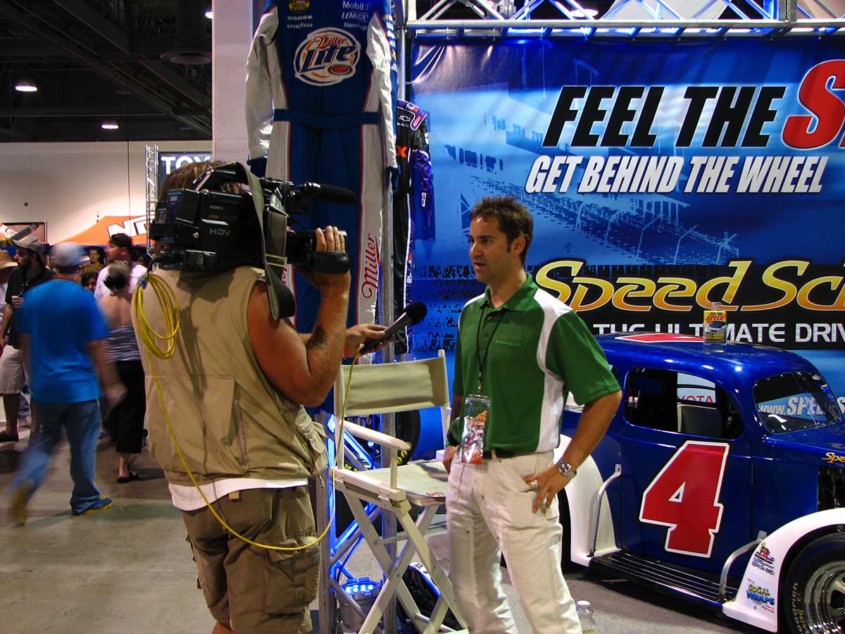 Kenton Gray TV interview at Long Beach Grand Prix SpeedSchool showcase