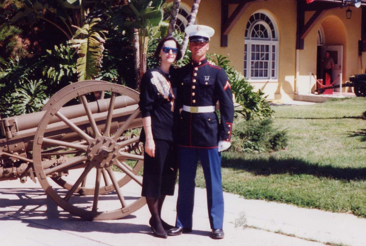Kenton Gray at Marine Corps graduation