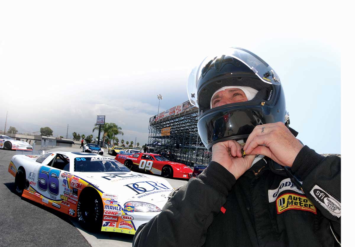 Jim Zand commercial filming at SpeedSchoolX Irwindale Speedway