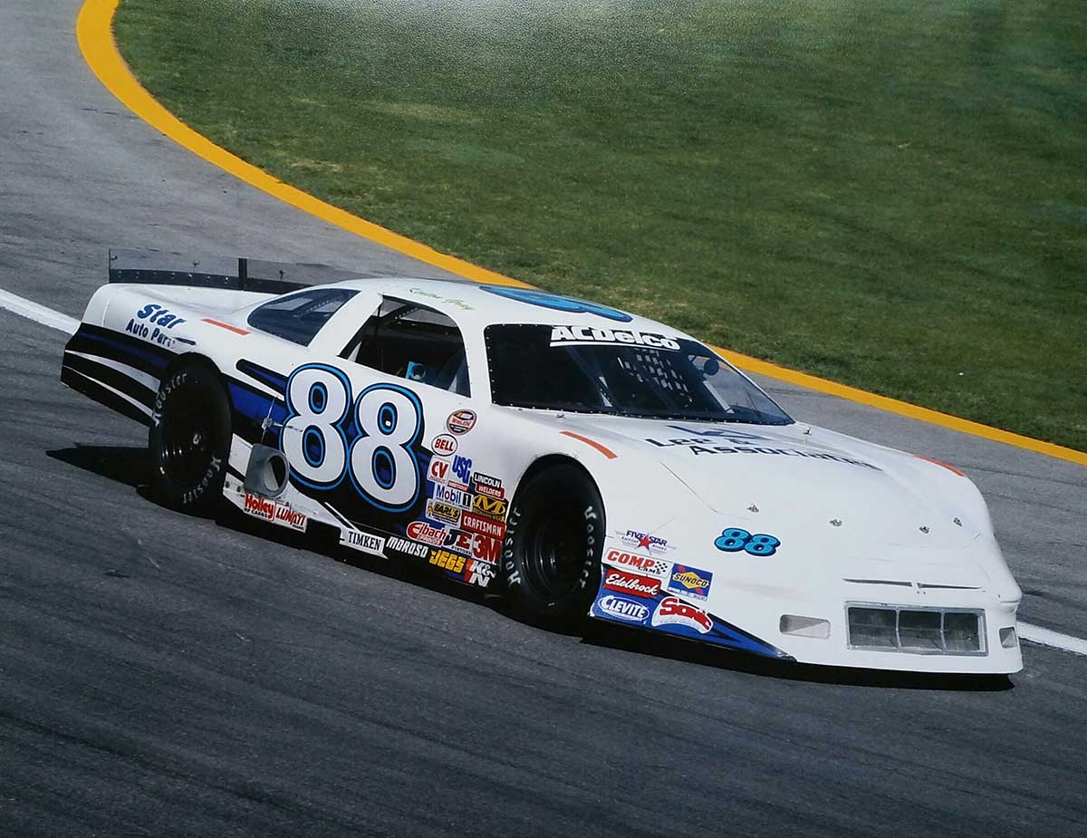 #88 Star Auto Parts car on track at Martinsville