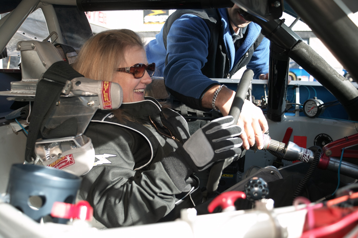 Nancy Cartwright getting cockpit orientation